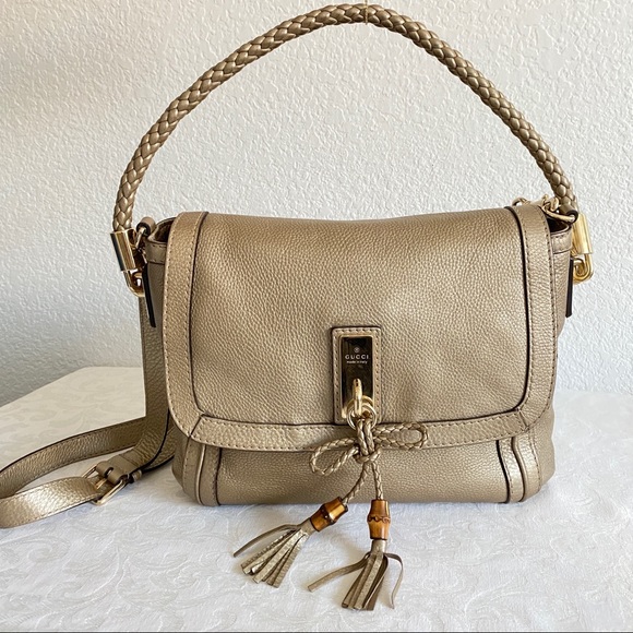 Gucci Metallic Leather Bella Medium Shoulder Bag - Picture 2 of 15